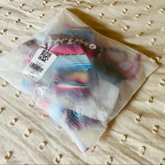 ZAFUL Leopard Panel Striped Cutout Bikini L - Picture 12 of 16